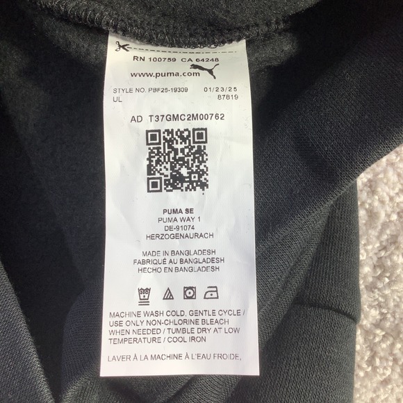 Puma Kids Black Pullover Hoodie & Track Pants Set Loungewear‎ Size M NWT - Picture 12 of 16